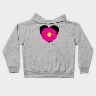 Black Heart Pink Flower T-Shirt/Tees Kids Hoodie